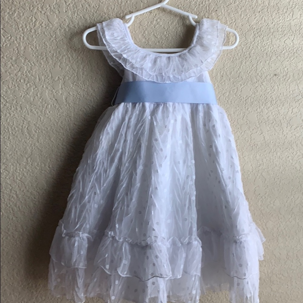 Laura Ashley white dress.